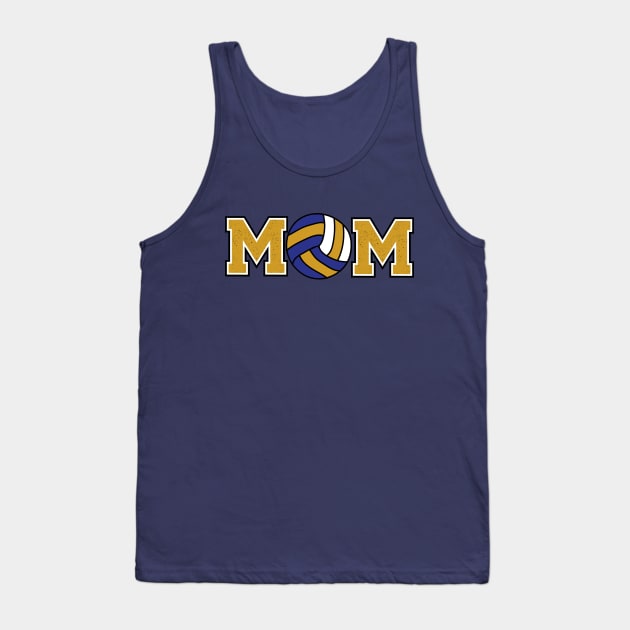 Volleyball Mom Gold and Navy Tank Top by capesandrollerskates 